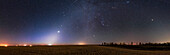 Zodiacal light with Venus and Mars