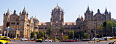 Mumbai railway station panorama