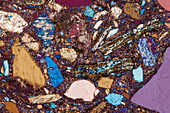 Rhyolite, light micrograph