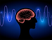 Brain waves, illustration