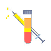 Platelet rich plasma therapy, illustration