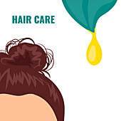 Hair care, conceptual illustration