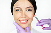 Anti-aging injection, conceptual image