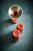 Jar of homemade tomato sauce