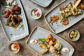 Selection of grilled Turkish dishes