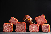 Kantwurst, (specialty salami from Austria)