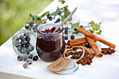 Sloe puree with spices for diarrhea and colds