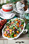 Spinach and squash salad with coconut dressing