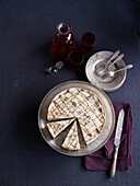 Iced chestnut ripple cheesecake