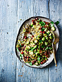 Wild rice cranberry sprout pilaf with pecans