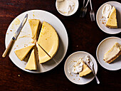 Baked lemon cheescake