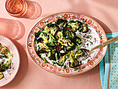 Roast broccoli, spring onion and yoghurt