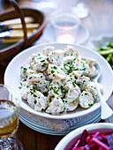 Potato, gherkin and caper salad