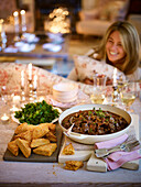 Smoky beef and rioja stew with chunky paprika and manchego scones