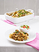 Low-fat chicken biryani