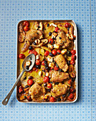 Greek style sheet pan roasted chicken