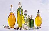 Various infused cooking oils