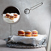 Mini Victoria sponge cakes and a mirror
