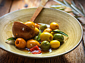 Pickled cocktail olives