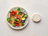 Ratatouille with baked goat cheese