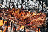 Beef on the charcoal grill