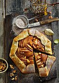 Pear galette with cinnamon