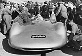 Bernd Rosemeyer and Ferdinand Porsche with Auto Union