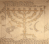 Menorah mosaic, Sepphoris, Israel