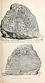 King Gorm's stone, 19th century illustration