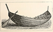 Viking boat, 19th century illustration