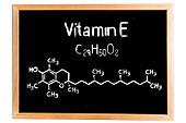 Chemical composition of vitamin E, conceptual image