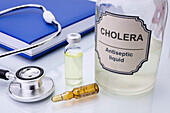 Cholera sample, conceptual image