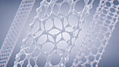 Graphene nanotubes, illustration