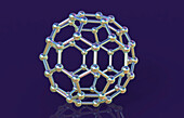 Buckminsterfullerene molecule, illustration