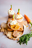 Carrot muffins with mascarpone