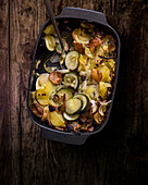 Vegetable casserole from the oven