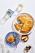 Hortopita - Greek savory pie with greens, herbs and Feta