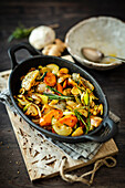 Pan-fried vegetables with ginger and rosemary (low carb)