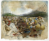 Battle of Beneventum, 275 BC, illustration