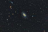 NGC 4725 barred spiral galaxy in Coma Berenices