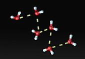 Water in liquid state, illustration