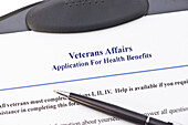 Veteran application for benefits, conceptual image