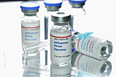 Influenza vaccine on tray