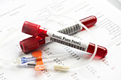 Renal function blood test tubes