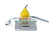Body mass index, conceptual image