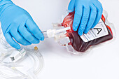 IV blood transfusion