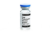 Oral polio vaccine vial