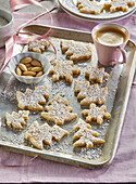 Almond tree shaped cookies with coconut