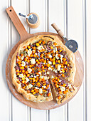 butternut and rosemary pizza