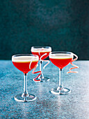 Rhubarb and custard cocktail
